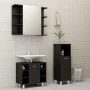 3-piece black engineered wood bathroom furniture set by vidaXL, Bathroom furniture - Ref: Foro24-3056944, Price: 173,22 €, Di...
