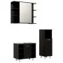 3-piece black engineered wood bathroom furniture set by vidaXL, Bathroom furniture - Ref: Foro24-3056944, Price: 173,22 €, Di...