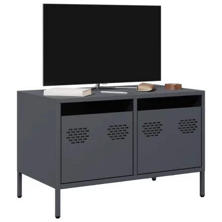TV stand made of cold-rolled anthracite steel, measuring 68x39x43.5 cm. by , TV Furniture - Ref: Foro24-851234, Price: 68,89 ...