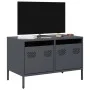 TV stand made of cold-rolled anthracite steel, measuring 68x39x43.5 cm. by , TV Furniture - Ref: Foro24-851234, Price: 68,89 ...