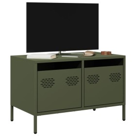 TV-Möbel aus kaltgewalztem Stahl in Olivgrün, 68x39x43,5 cm. von , TV-Möbel - Ref: Foro24-851236, Preis: 69,53 €, Rabatt: %