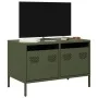 TV-Möbel aus kaltgewalztem Stahl in Olivgrün, 68x39x43,5 cm. von , TV-Möbel - Ref: Foro24-851236, Preis: 68,89 €, Rabatt: %