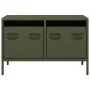 TV-Möbel aus kaltgewalztem Stahl in Olivgrün, 68x39x43,5 cm. von , TV-Möbel - Ref: Foro24-851236, Preis: 68,89 €, Rabatt: %