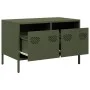 TV-Möbel aus kaltgewalztem Stahl in Olivgrün, 68x39x43,5 cm. von , TV-Möbel - Ref: Foro24-851236, Preis: 68,89 €, Rabatt: %
