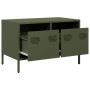 TV-Möbel aus kaltgewalztem Stahl in Olivgrün, 68x39x43,5 cm. von , TV-Möbel - Ref: Foro24-851236, Preis: 69,53 €, Rabatt: %