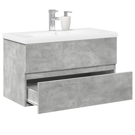 Badezimmermöbel-Set, 2-teilig, aus grauem Beton-Sperrholz. von , Badezimmermöbel - Ref: Foro24-3324909, Preis: 195,42 €, Raba...