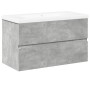 Badezimmermöbel-Set, 2-teilig, aus grauem Beton-Sperrholz. von , Badezimmermöbel - Ref: Foro24-3324909, Preis: 195,42 €, Raba...