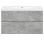 Badezimmermöbel-Set, 2-teilig, aus grauem Beton-Sperrholz. von , Badezimmermöbel - Ref: Foro24-3324909, Preis: 195,42 €, Raba...