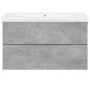 Bathroom furniture set, 2 pieces, gray plywood concrete by , Bathroom furniture - Ref: Foro24-3324909, Price: 187,55 €, Disco...