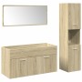 3-teiliges Badezimmermöbelset aus Eichenholz-Sonoma-Sperrholz. von , Badezimmermöbel - Ref: Foro24-3324994, Preis: 119,61 €, ...