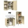 Set de muebles de baño 3 pzas madera contrachapada roble Sonoma de , Muebles de baño - Ref: Foro24-3324975, Precio: 151,01 €,...