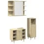 Set de muebles de baño 3 pzas madera contrachapada roble Sonoma de , Muebles de baño - Ref: Foro24-3324975, Precio: 151,01 €,...