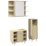 Set de muebles de baño 3 pzas madera contrachapada roble Sonoma de , Muebles de baño - Ref: Foro24-3324975, Precio: 153,96 €,...