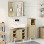 Set de muebles de baño 3 pzas madera contrachapada roble Sonoma de , Muebles de baño - Ref: Foro24-3324975, Precio: 153,96 €,...