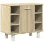 Set de muebles de baño 3 pzas madera contrachapada roble Sonoma de , Muebles de baño - Ref: Foro24-3324975, Precio: 151,01 €,...