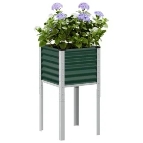 Pflanzgefäß aus olivgrünem Stahl, 45x45x88 cm. von , Töpfe und Pflanzgefäße - Ref: Foro24-4008963, Preis: 41,21 €, Rabatt: %