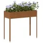 Rusted steel planter 100.5x40.5x90 cm by , Pots and planters - Ref: Foro24-4008961, Price: 47,31 €, Discount: %