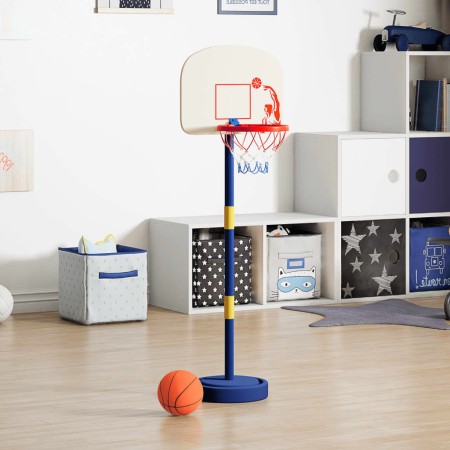 Canasta de baloncesto ajustable con pelota y bomba 90/121 cm de , Pelota de baloncesto de juguete - Ref: Foro24-4016327, Prec...