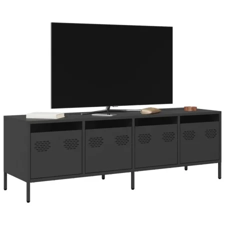 Mueble para TV acero laminado en frío negro 135x39x43,5 cm de , Muebles TV - Ref: Foro24-851304, Precio: 108,22 €, Descuento: %