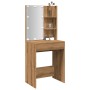 Frisiertisch mit LED-Lichtern Eiche Handwerker 60x40x140 cm von , Tische - Ref: Foro24-857000, Preis: 119,20 €, Rabatt: %
