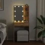 Dresser with LED lights oak artisan 60x40x140 cm by , Tables - Ref: Foro24-857000, Price: 117,87 €, Discount: %