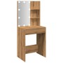 Frisiertisch mit LED-Lichtern Eiche Handwerker 60x40x140 cm von , Tische - Ref: Foro24-857000, Preis: 119,20 €, Rabatt: %