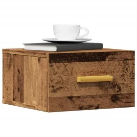 Nachttisch aus Holz an der Wand, verwittert, 35x35x20 cm. von , Nachttische - Ref: Foro24-857063, Preis: 27,41 €, Rabatt: %