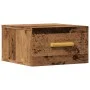 Wall-mounted bedside table in aged wood, 35x35x20 cm by , Nightstands - Ref: Foro24-857063, Price: 27,41 €, Discount: %