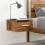 Wall-mounted bedside table in aged wood, 35x35x20 cm by , Nightstands - Ref: Foro24-857063, Price: 26,63 €, Discount: %
