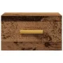 Wall-mounted bedside table in aged wood, 35x35x20 cm by , Nightstands - Ref: Foro24-857063, Price: 27,41 €, Discount: %