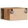 Wall-mounted bedside table in aged wood, 35x35x20 cm by , Nightstands - Ref: Foro24-857063, Price: 27,41 €, Discount: %