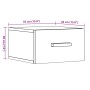 Wall-mounted bedside table in aged wood, 35x35x20 cm by , Nightstands - Ref: Foro24-857063, Price: 26,63 €, Discount: %