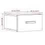 Wall-mounted bedside table in aged wood, 35x35x20 cm by , Nightstands - Ref: Foro24-857063, Price: 27,41 €, Discount: %