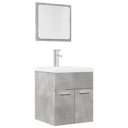 Bathroom furniture set, 2 pieces, gray plywood with concrete finish. by , Bathroom furniture - Ref: Foro24-856368, Price: 49,...