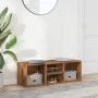 Aged engineered wood shoe bench 105x35x35 cm by , Shoe racks and shoe organizers - Ref: Foro24-856410, Price: 54,93 €, Discou...