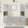 Badezimmermöbel-Set, 5-teilig, aus grauem Beton-Ingenieurholz. von , Badezimmermöbel - Ref: Foro24-3324885, Preis: 221,21 €, ...