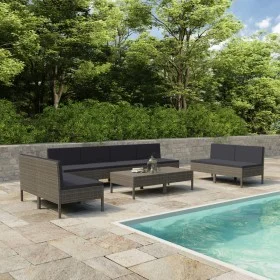 10-teiliges Gartenmöbel-Set und graue synthetische Rattankissen von vidaXL, Gartensets - Ref: Foro24-3056980, Preis: 665,46 €...