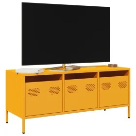TV-Möbel aus kaltgewalztem Stahl in Gelb 101,5x39x43,5 cm von , TV-Möbel - Ref: Foro24-851229, Preis: 93,19 €, Rabatt: %