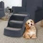 Folding 3-step dark gray dog ladder by , Pet Steps and Ramps - Ref: Foro24-171174, Price: 58,16 €, Discount: %