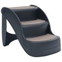 Escalera para perros plegable de 3 peldaños gris oscuro de , Escalones y rampas para mascotas - Ref: Foro24-171174, Precio: 4...