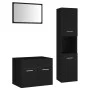 Badezimmerschrank-Set aus schwarzer Holzwerkstoffplatte von , Badezimmermöbel - Ref: Foro24-3070956, Preis: 120,92 €, Rabatt: %