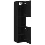 Badezimmerschrank-Set aus schwarzer Holzwerkstoffplatte von , Badezimmermöbel - Ref: Foro24-3070956, Preis: 120,92 €, Rabatt: %