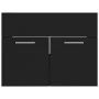 Badezimmerschrank-Set aus schwarzer Holzwerkstoffplatte von , Badezimmermöbel - Ref: Foro24-3070956, Preis: 120,92 €, Rabatt: %