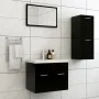 Set von Badezimmermöbeln aus schwarzem Holzwerkstoff von , Badezimmermöbel - Ref: Foro24-3071001, Preis: 100,07 €, Rabatt: %