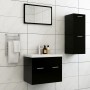 Set von Badezimmermöbeln aus schwarzem Holzwerkstoff von , Badezimmermöbel - Ref: Foro24-3071001, Preis: 101,79 €, Rabatt: %