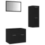Set von Badezimmermöbeln aus schwarzem Holzwerkstoff von , Badezimmermöbel - Ref: Foro24-3071001, Preis: 100,07 €, Rabatt: %
