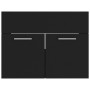 Set von Badezimmermöbeln aus schwarzem Holzwerkstoff von , Badezimmermöbel - Ref: Foro24-3071001, Preis: 101,79 €, Rabatt: %