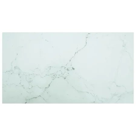Marble design table with white tempered glass top 120x65 cm 8mm by , Table tops - Ref: Foro24-322260, Price: 71,91 €, Discoun...
