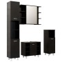 4-teiliges Badezimmermöbel-Set aus Holzwerkstoff schwarz von vidaXL, Badezimmermöbel - Ref: Foro24-3056899, Preis: 243,91 €, ...