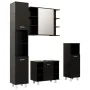Juego de muebles de baño 4 pzas madera ingeniería negro de vidaXL, Muebles de baño - Ref: Foro24-3056899, Precio: 242,81 €, D...